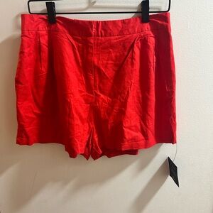 Lulu's Red High Waist Shorts Size L New w/Tags